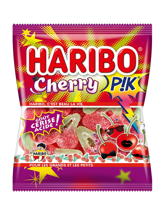 Sachet de bonbons Cherry Pik Haribo pour petits et grands au goût cerise acide