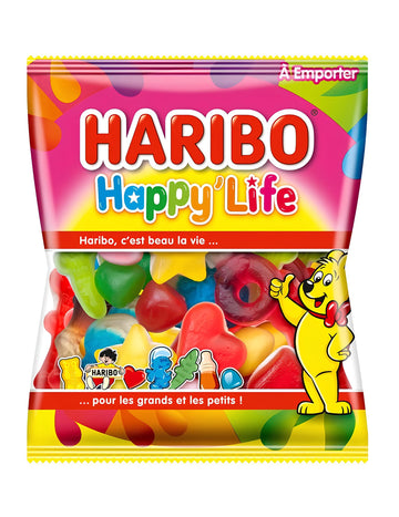 Многоцветен пакет бонбони Happy'Life Haribo за малки и големи 120 г