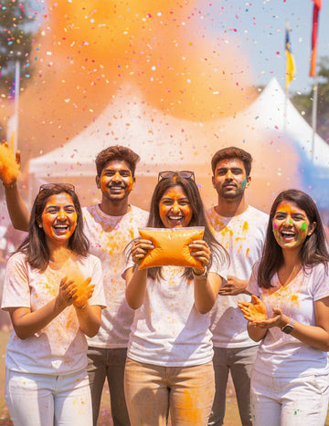 500 г пакетче флуоресцентен оранжев прах за Холи ефект