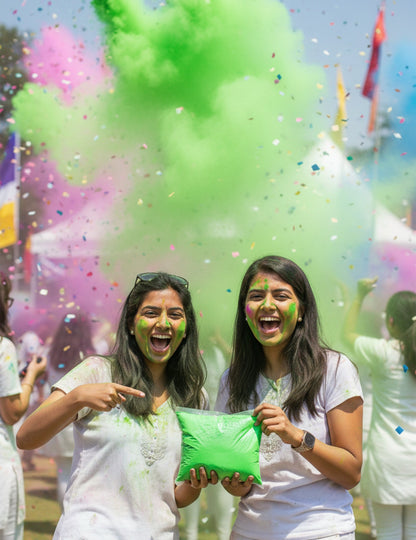 500 г саше флуоресцентен зелен прах за Холи ефект