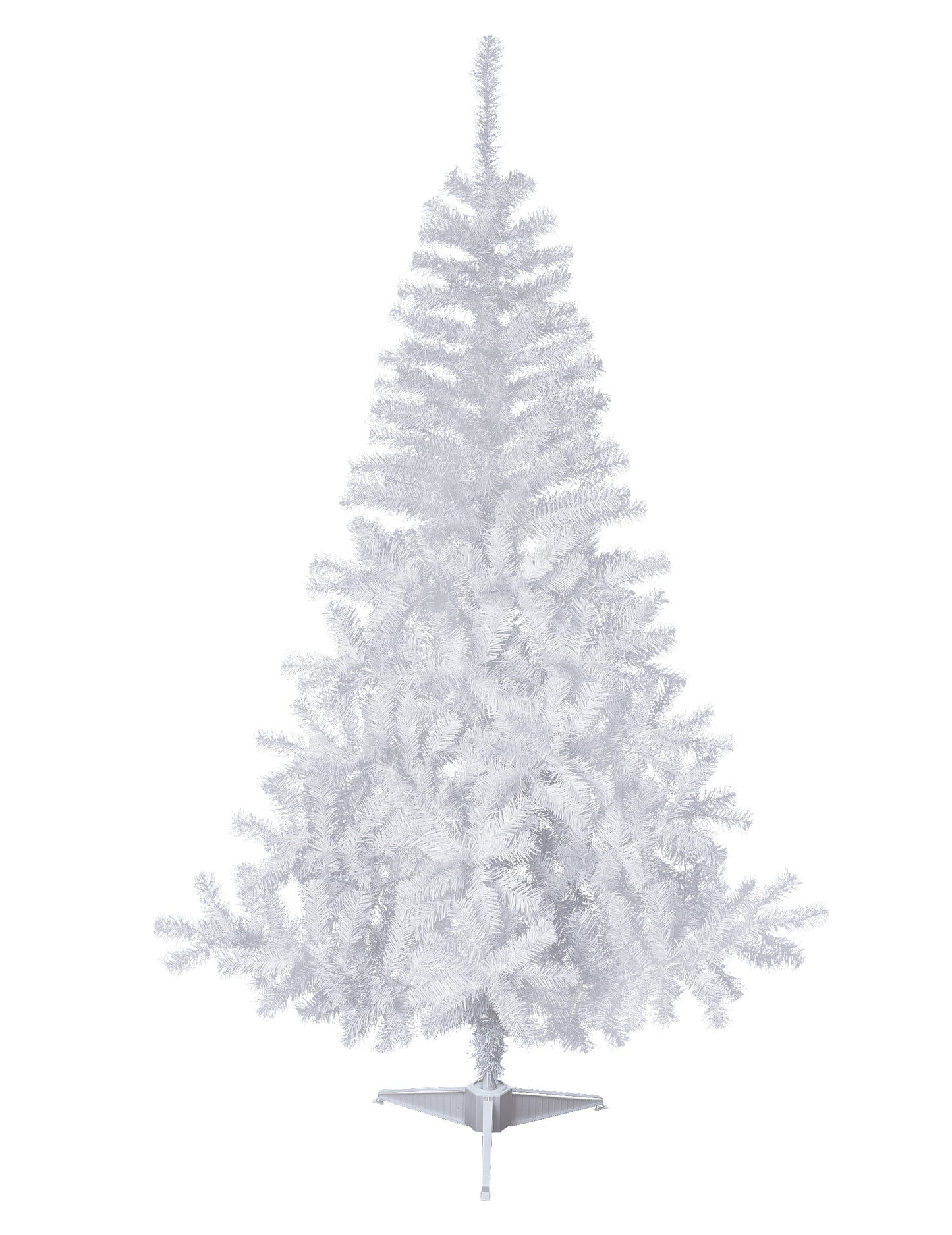 Vue d'ensemble du sapin artificiel de Noël pour décoration blanc enneigé réaliste sur pied