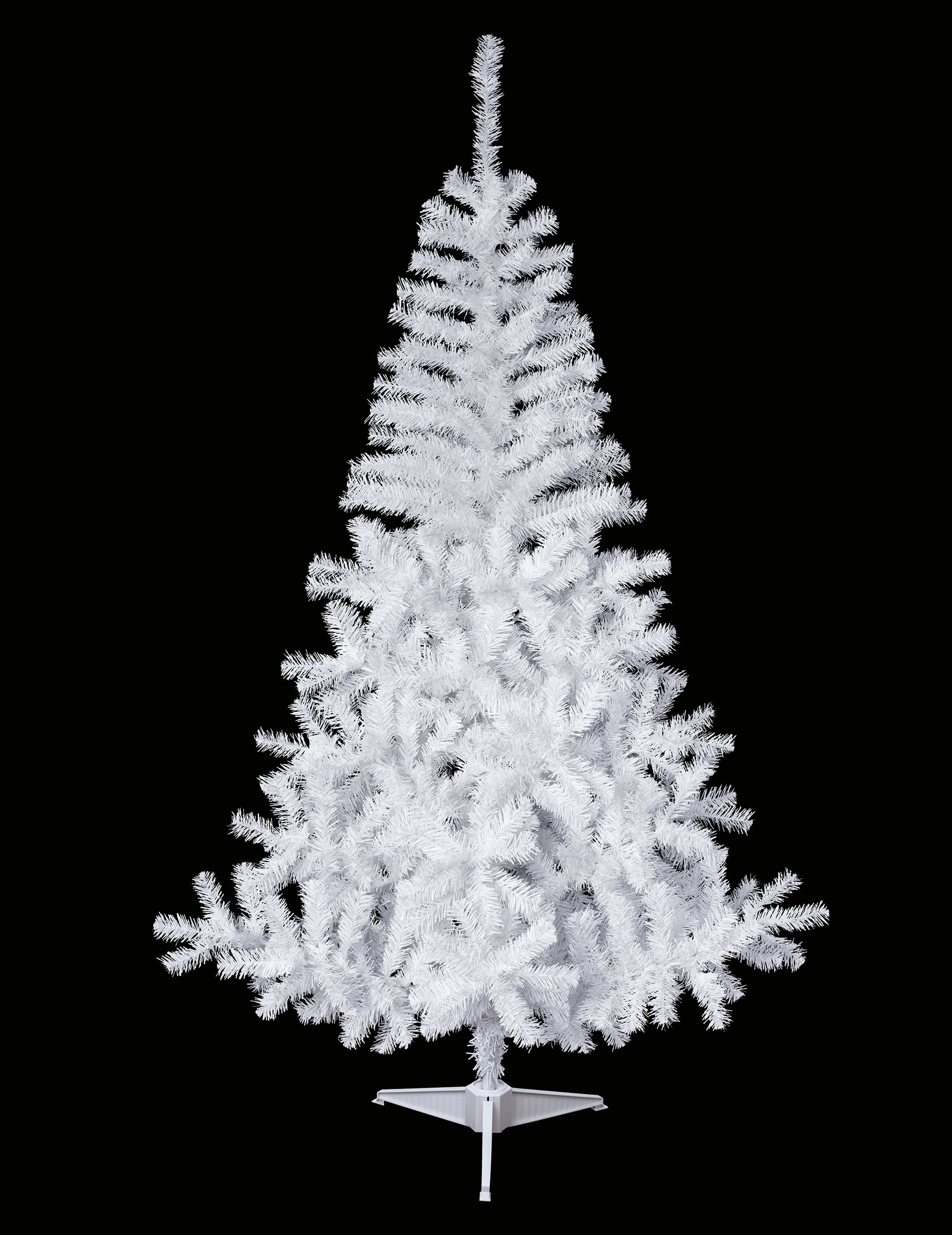 Sapin artificiel enneigé blanc réaliste sur pied