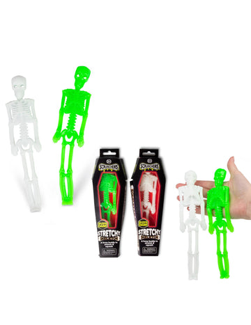 Светеща в тъмното еластична играчка скелет Scrunchems