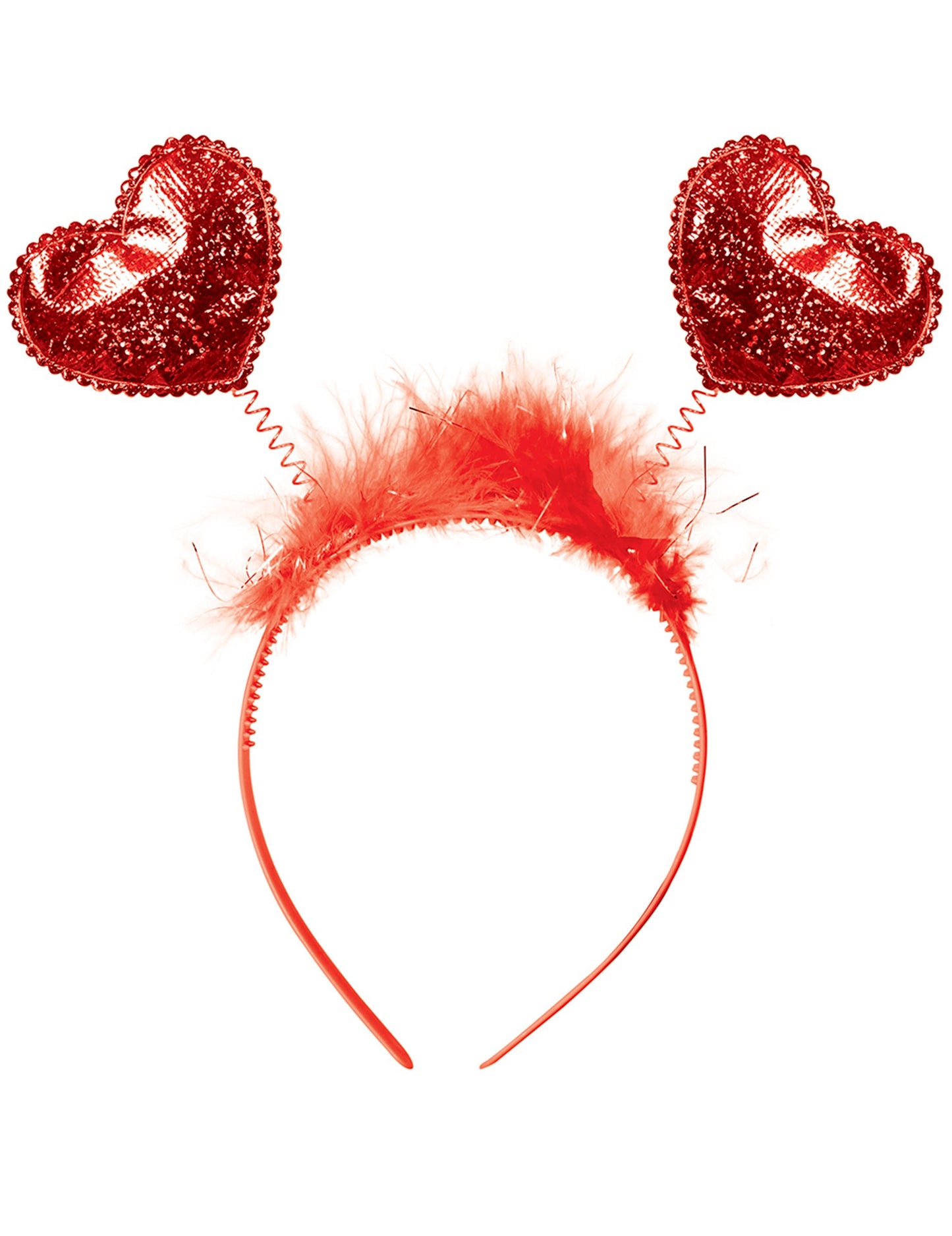 Диадема с червени сърца за възрастни 