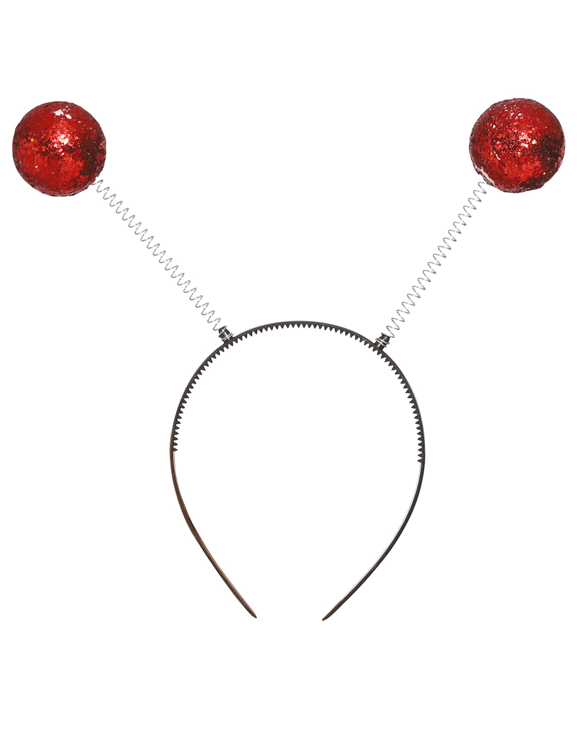Vue de face du serre-tête boules paillettées