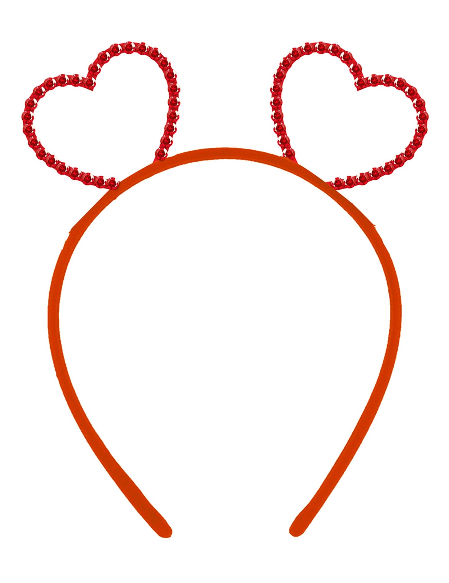 Лента за глава за възрастни с кристали и сърце