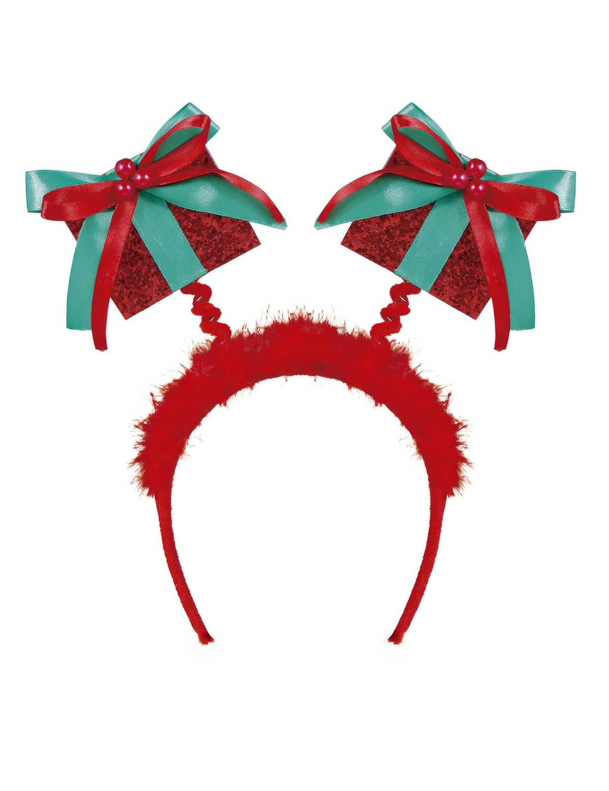 Vue de face du serre-tête cadeaux de Noël pour adulte