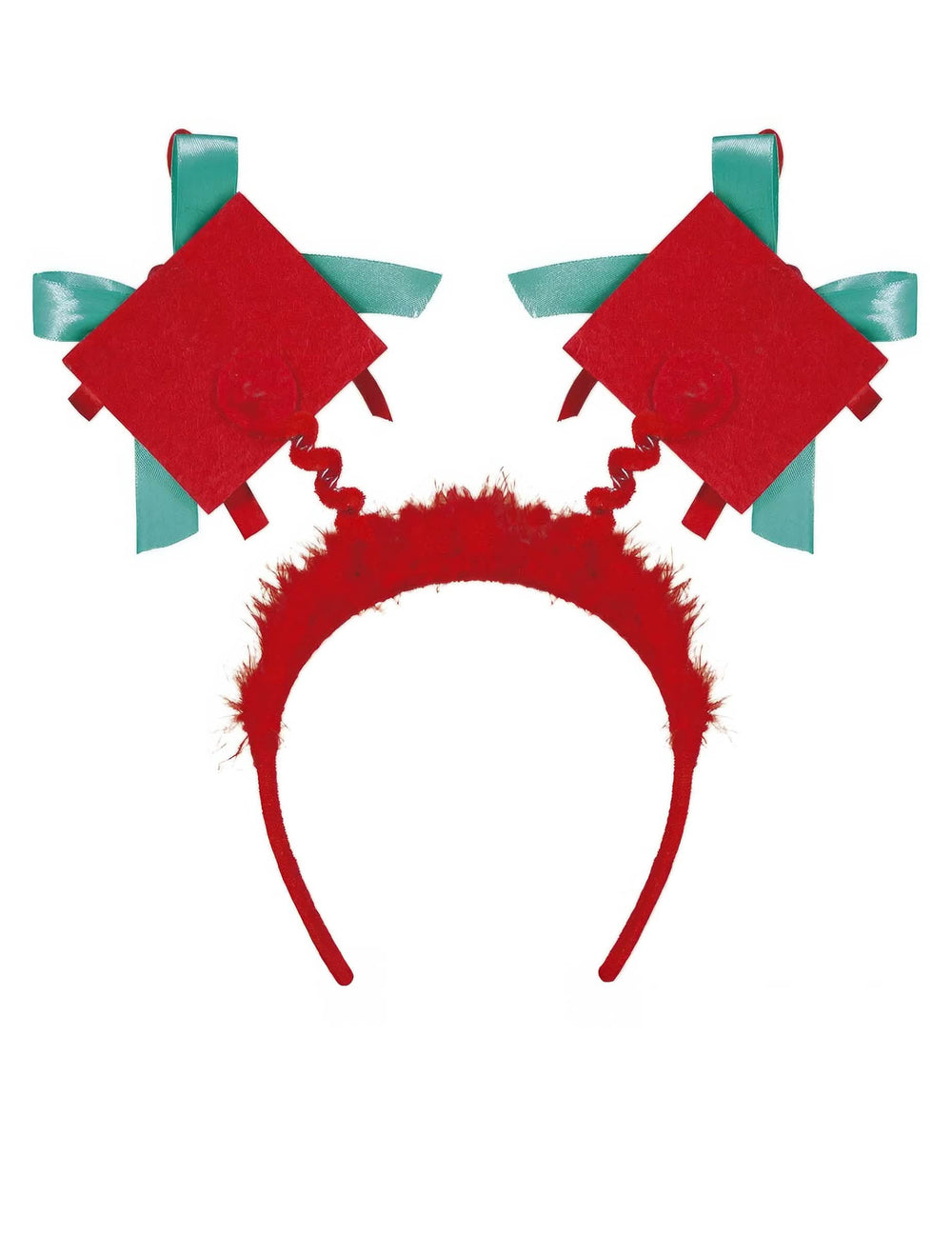 Détail des cadeaux sur ressorts du serre-tête cadeaux de Noël pour adulte