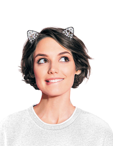 Луксозна лента за глава с котешка каишка за възрастни