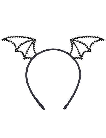 Vue de face du serre-tête chauve-souris à strass