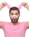 Serre-tête et nez de cochon adulte