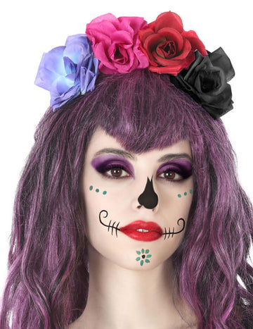 Многоцветни ленти за цветя dia de los muertos възрастен