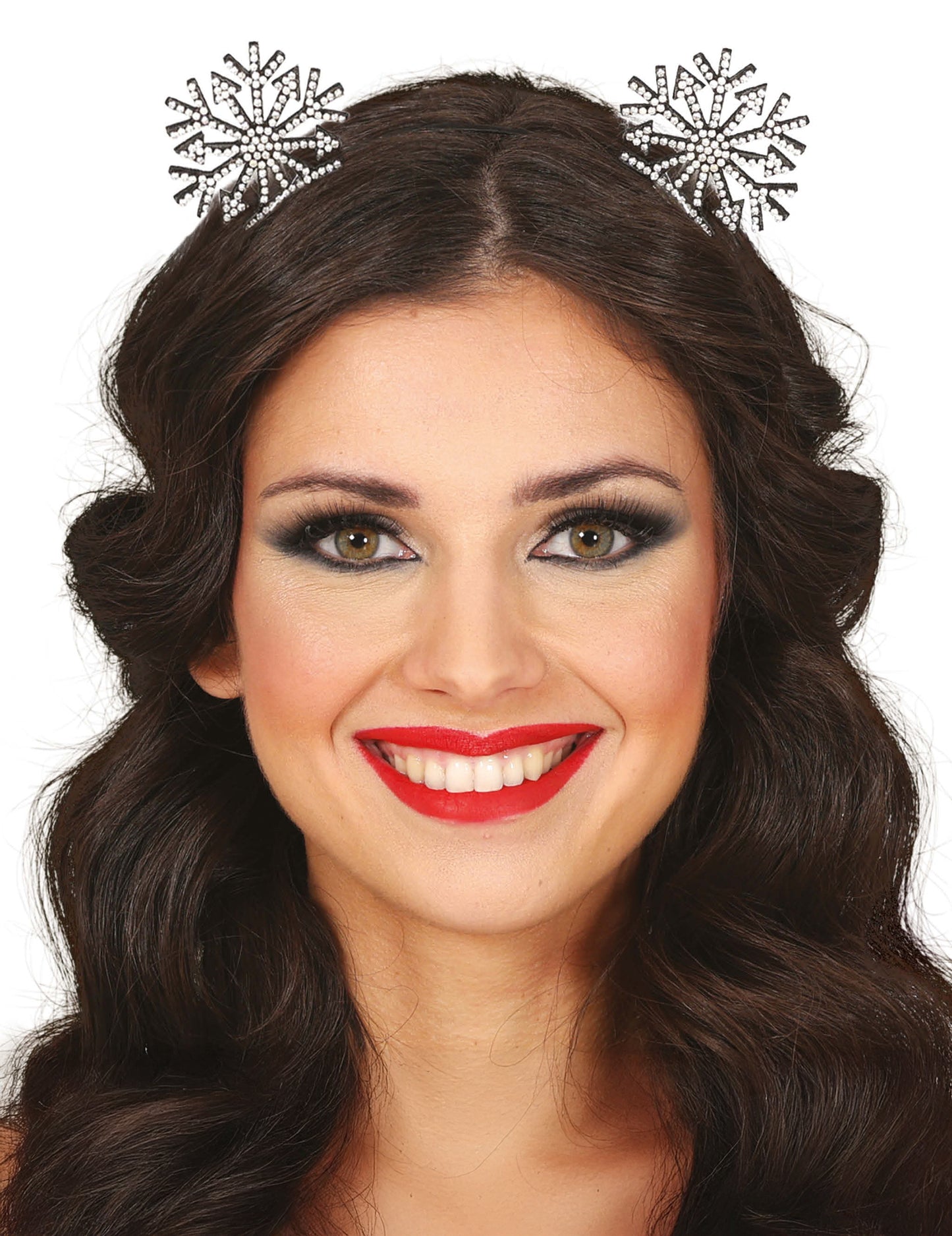 Коледна лента за глава с кристали и снежинки за възрастни