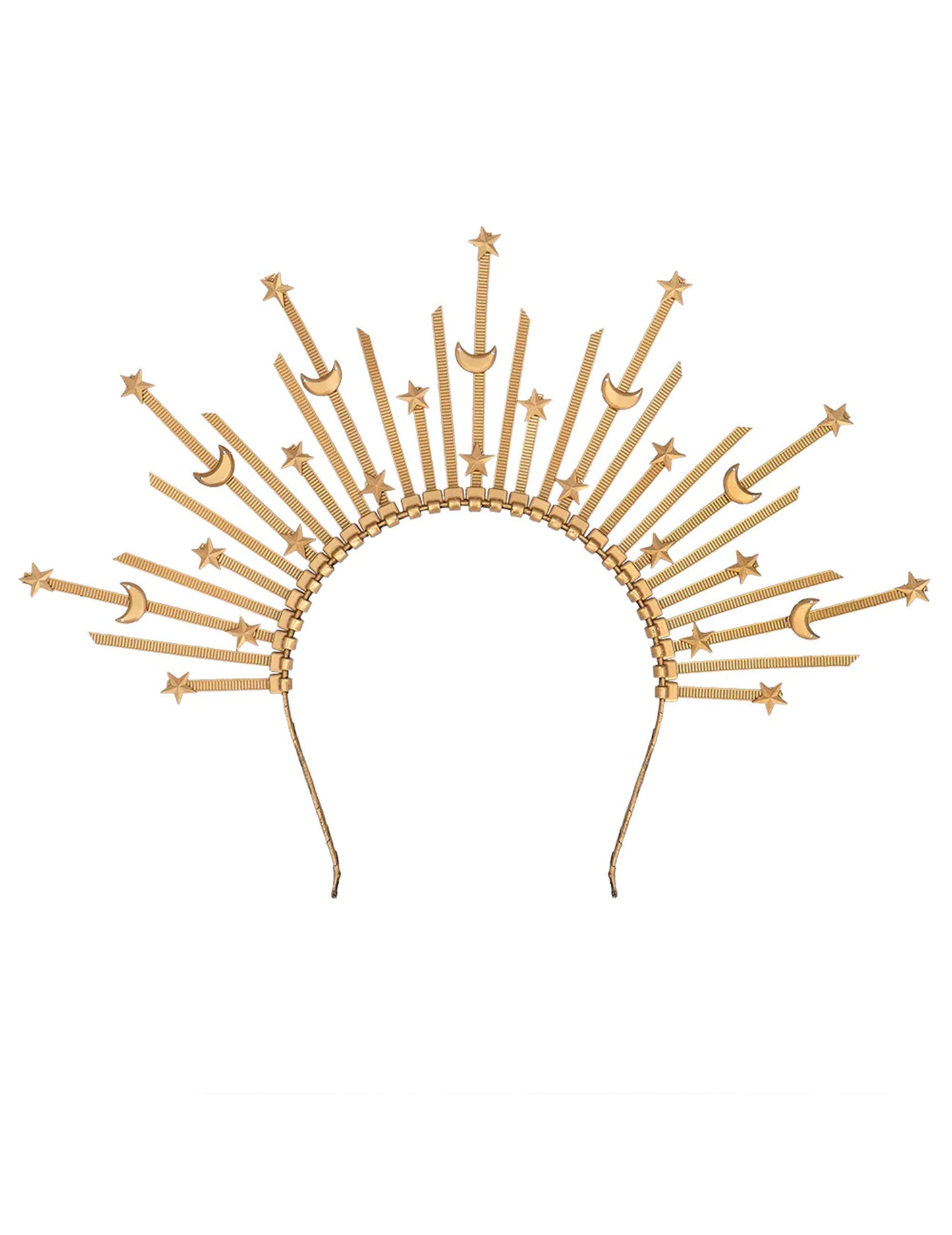 Лента за глава за възрастни със звезда и луна с ореол