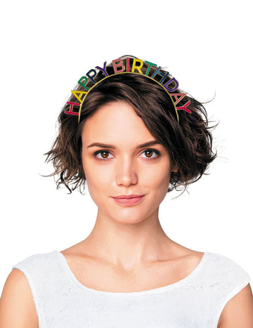 Serre-tête Happy Birthday multicolore adulte