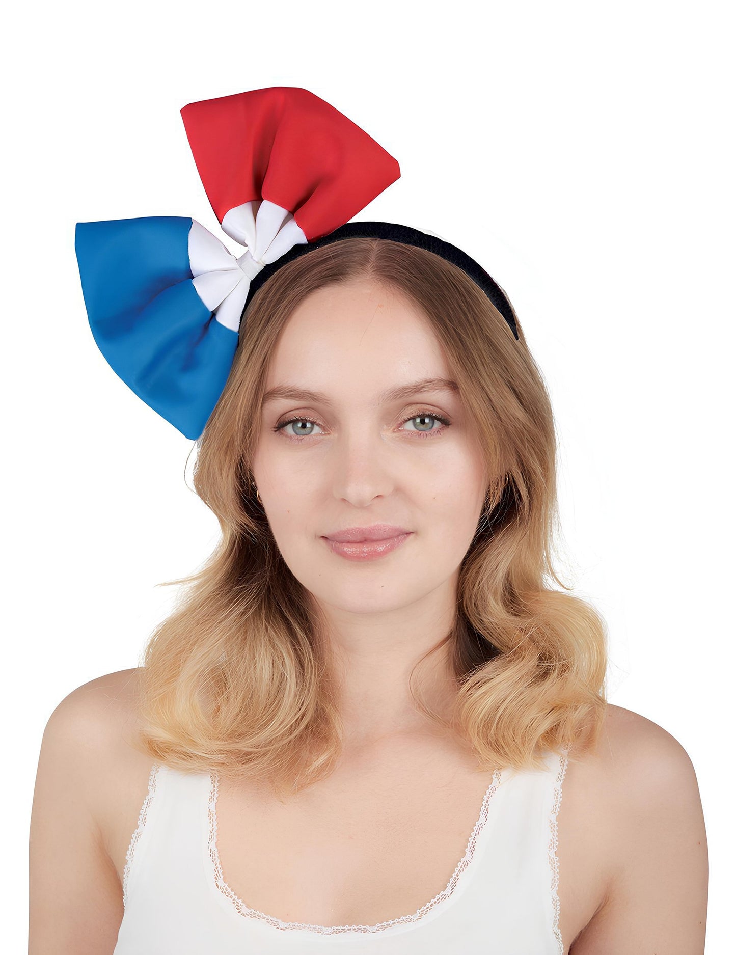 Диадема с трицветна панделка Франция за възрастни 
