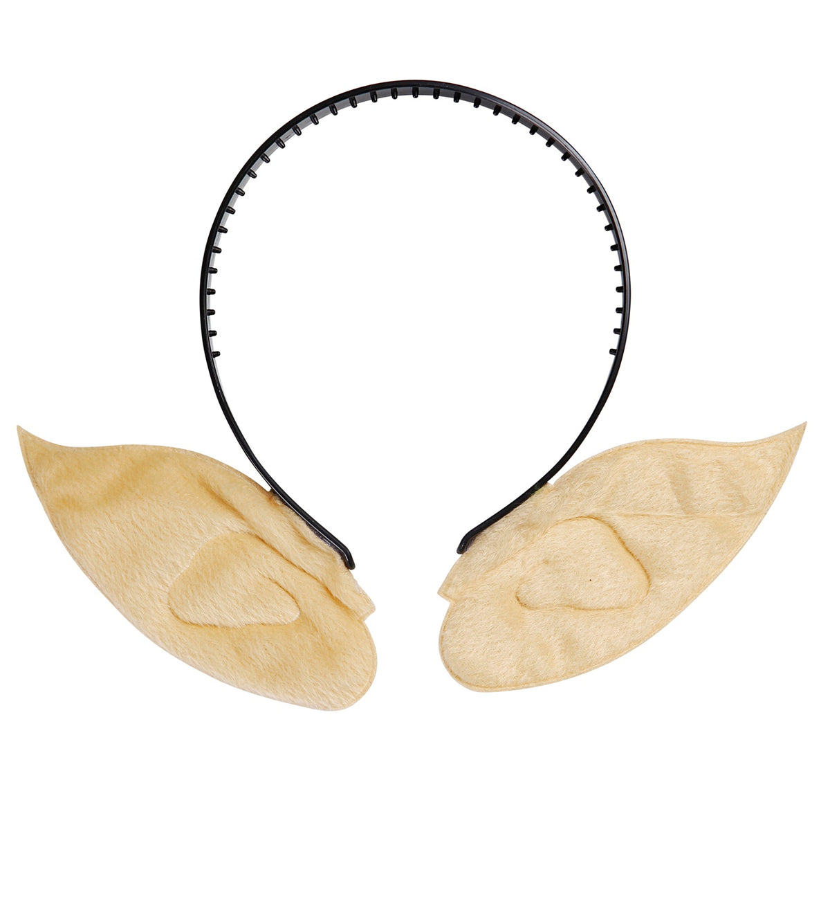 Serre-tête oreilles d'elfe pour adulte beige et noir