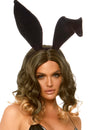 Serre-tête oreilles de lapin luxe articulées pour adulte noires