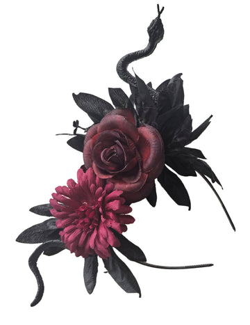 Червена демонична лента за глава на змия