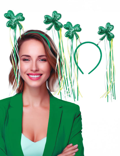 Serre-tête trèfles avec rubans St Patrick