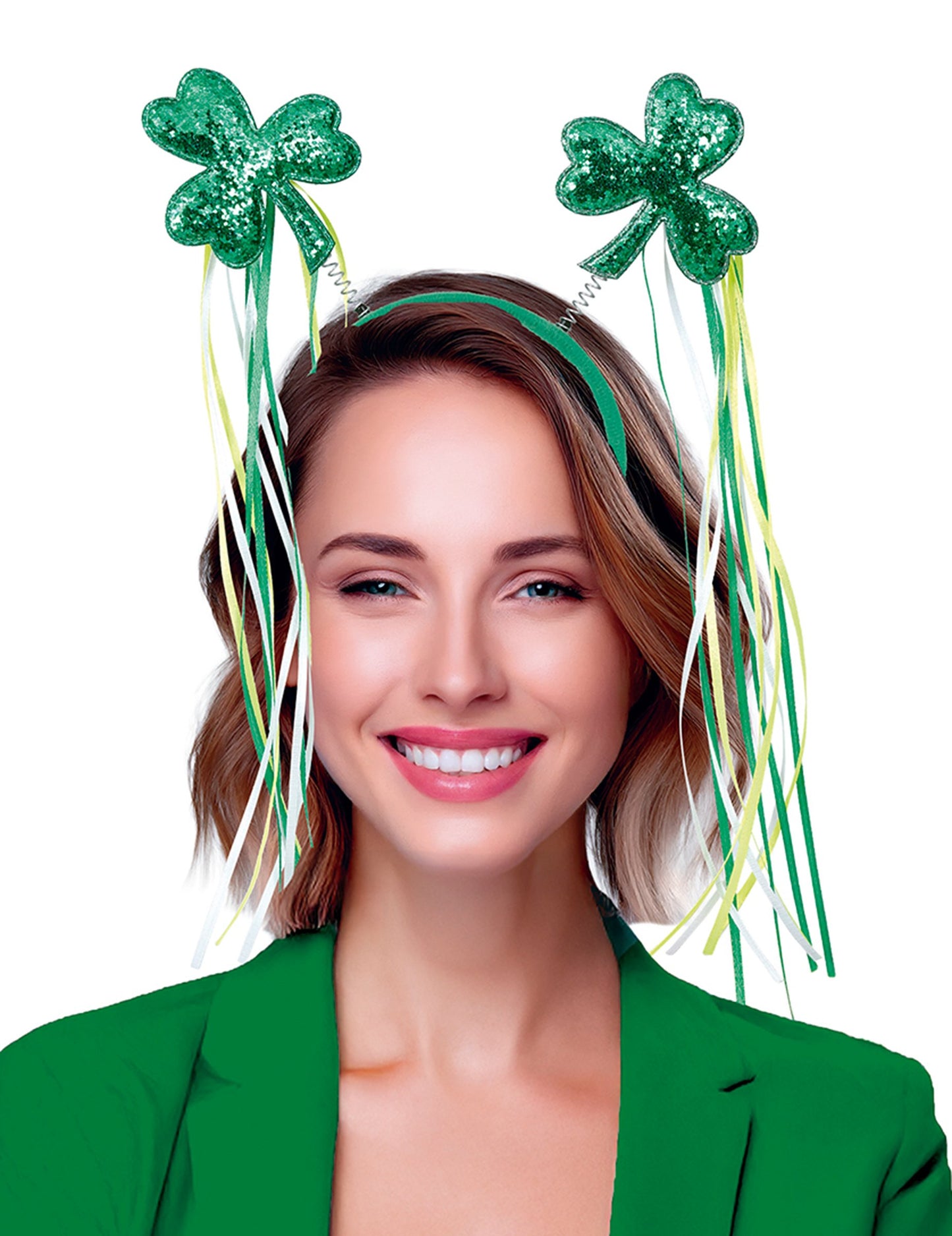 Serre-tête trèfles avec rubans St Patrick