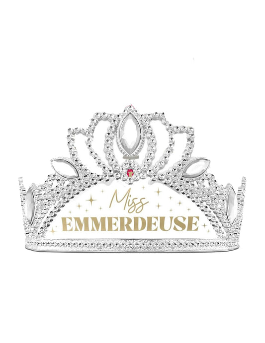 Детайл на диадемата от комплекта аксесоари miss emmerdeuse шал и диадема