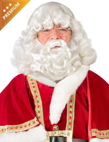 Луксозен комплект брада и перука на Дядо Коледа от Лапланд