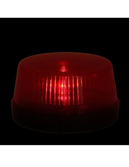 Effet lumineux rouge en fonctionnement de la sirène lumineuse et sonore pour fête