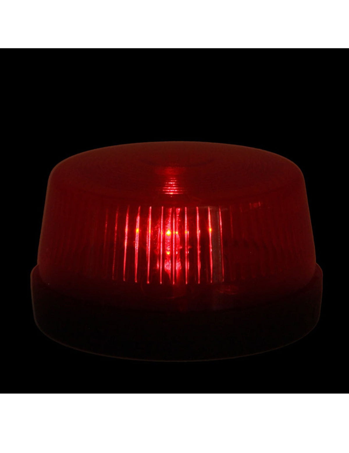 Effet lumineux rouge en fonctionnement de la sirène lumineuse et sonore pour fête