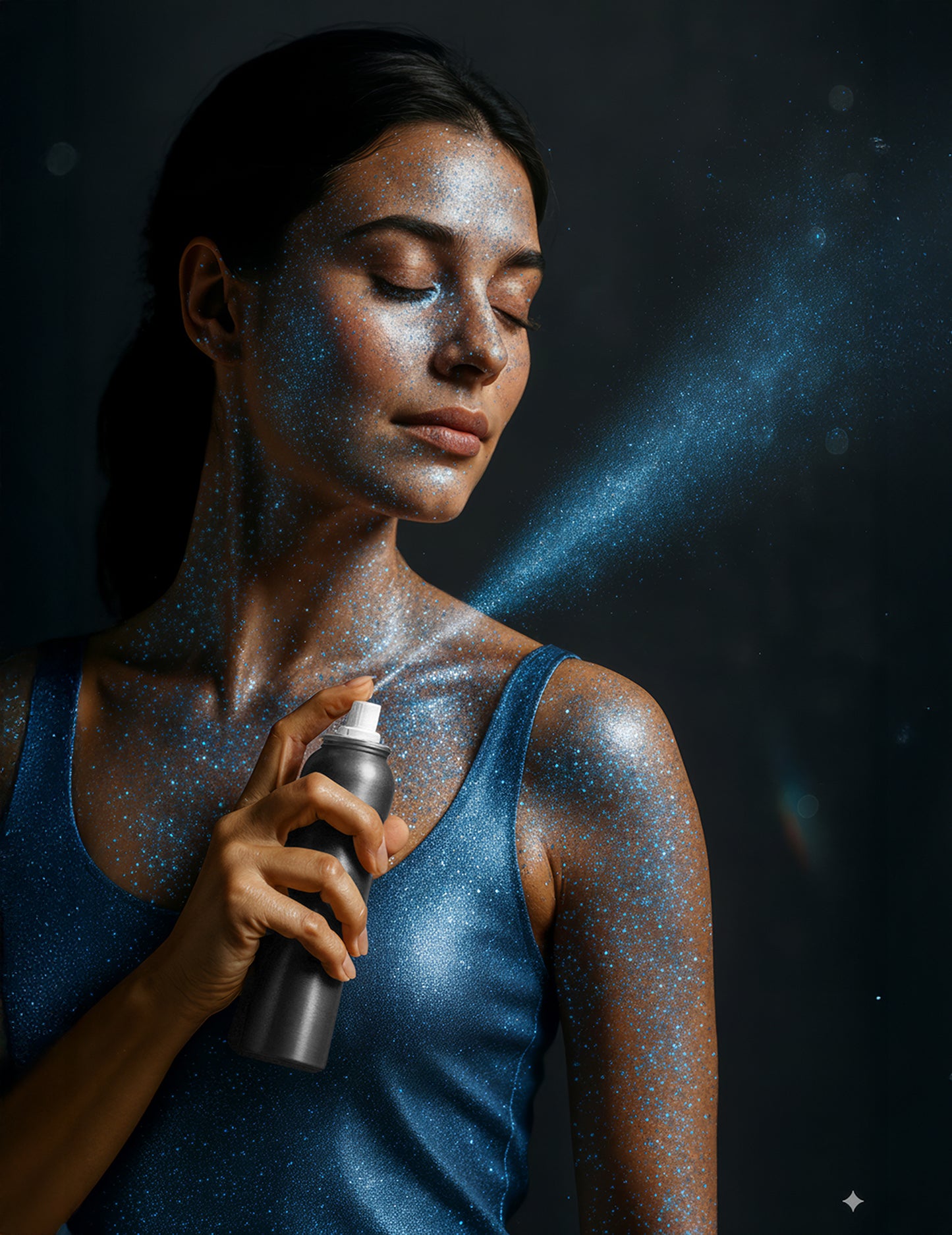 Син блясък спрей за тяло 75 ml