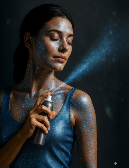 Син блясък спрей за тяло 75 ml