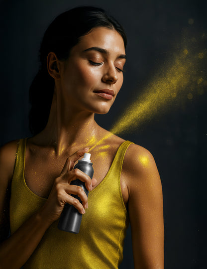 Жълт спрей за блясък на тялото 75 ml