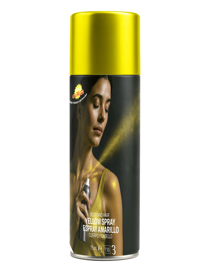 Жълт спрей за блясък на тялото 75 ml
