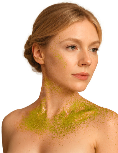 Spray à paillettes pour le corps pour adulte jaune