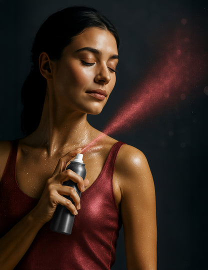 Червен спрей за блясък на тялото 75 ml