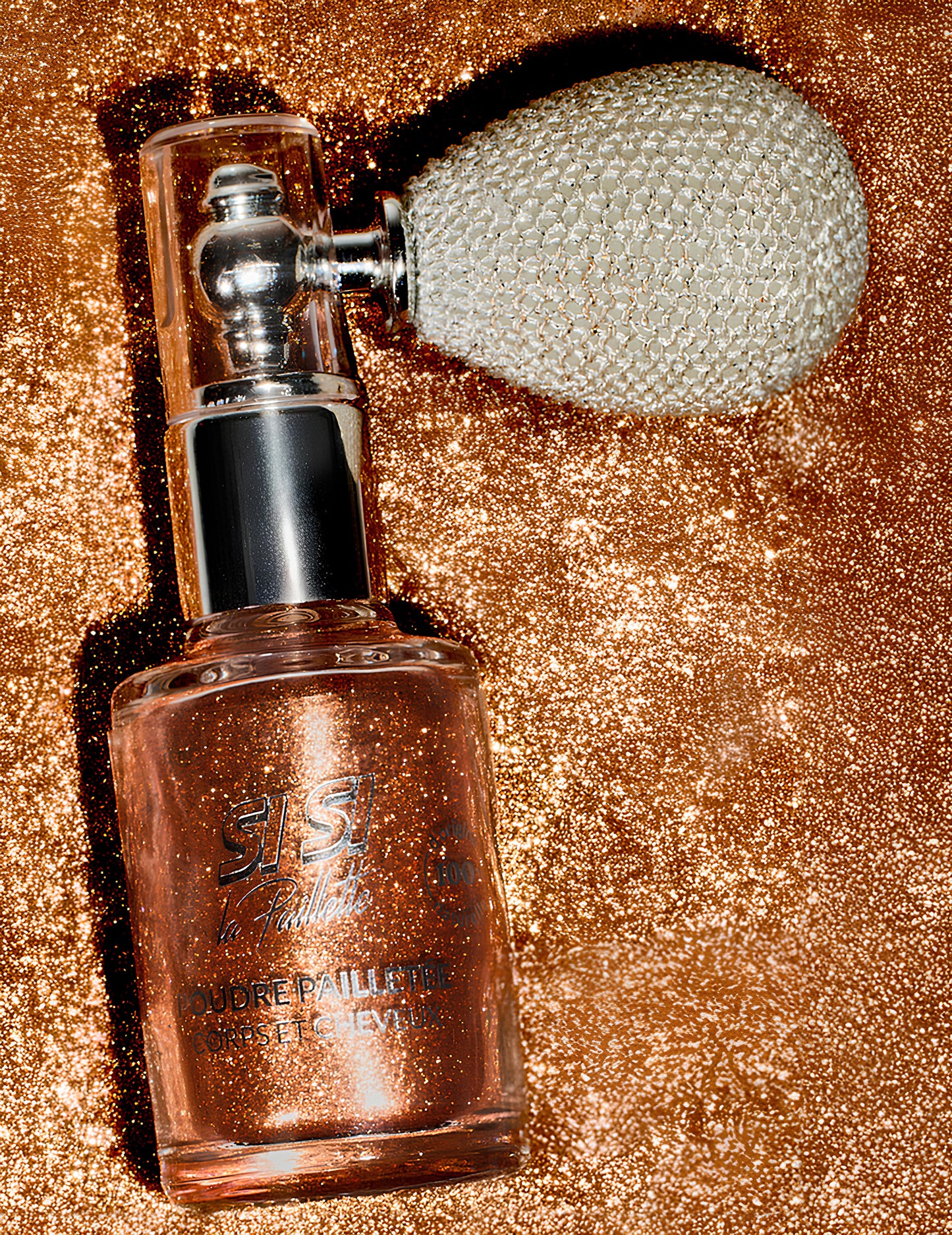 Златист брокатен спрей-пудра Si si la paillette 15 ml 