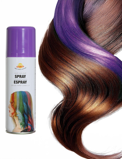 Детайл на紫色 цвят върху кичур от спрея за коса