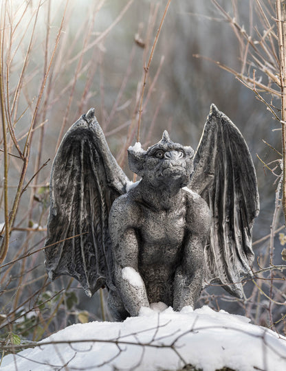 Статуя на гаргойл от магнезиев оксид, 54 см