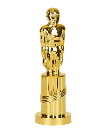 Statue de récompense cinéma gold dorée