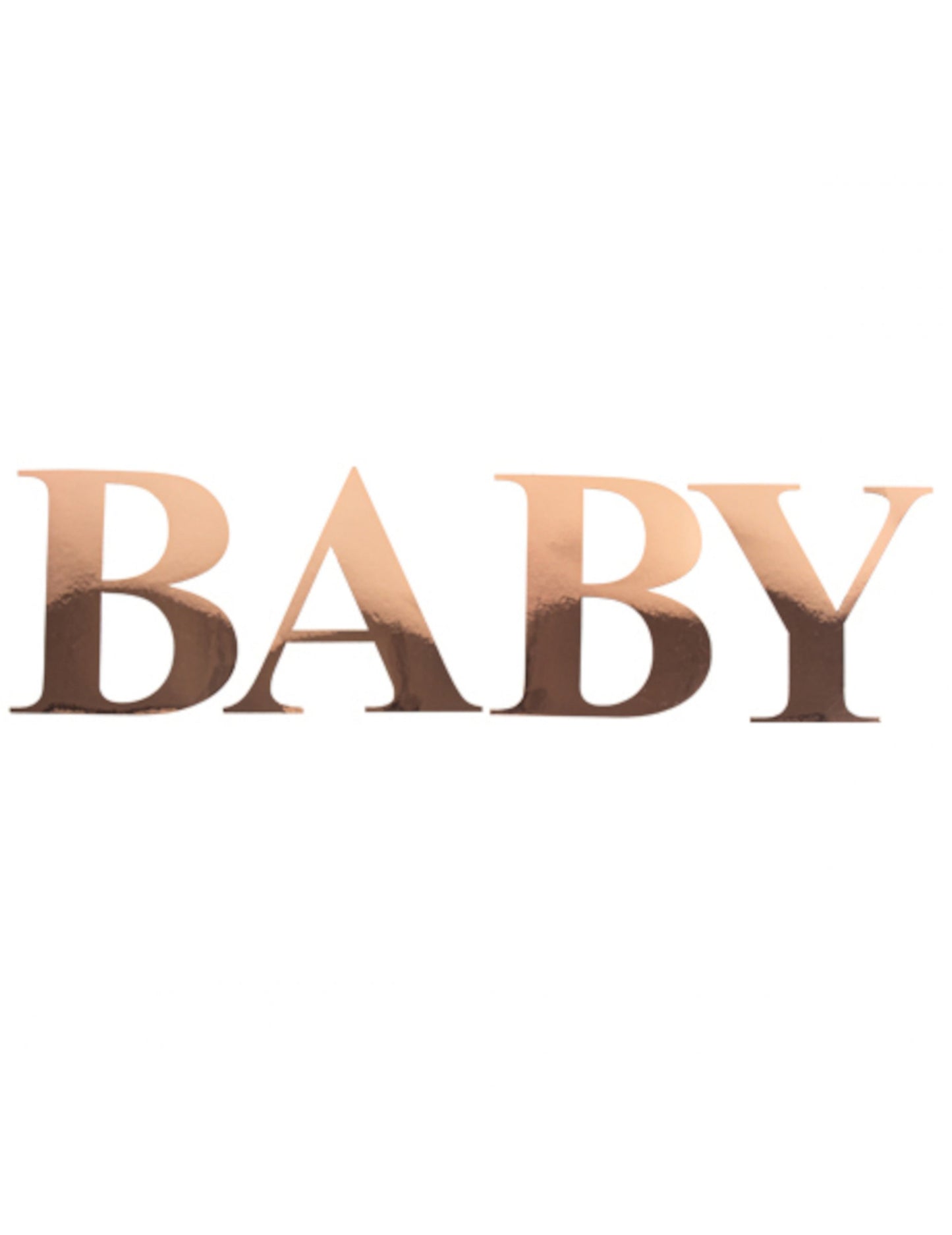 Стикери за бебешки букви, розово злато, 15 броя cm за бебешко парти