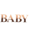 Stickers baby lettres pour baby shower rose gold