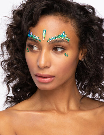 Зелени омагьосващи лепилни лепилни кристали