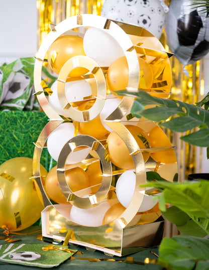 Златна числова структура за балони 64 cm картон