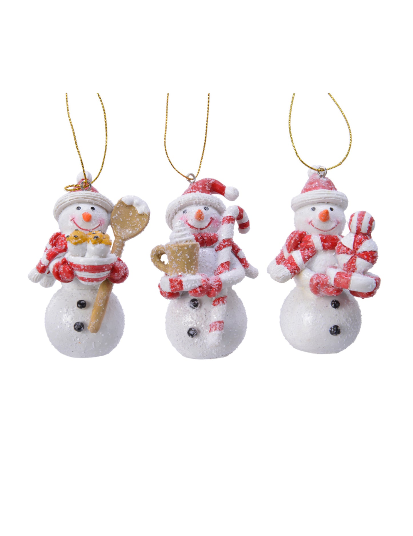 Висяща украса снежен човек 8 cm модела на случаен принцип 