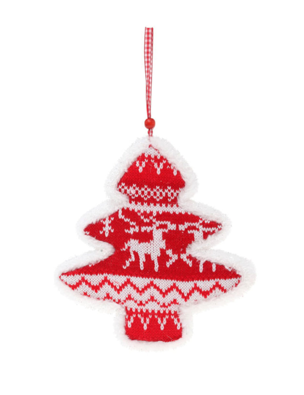 Suspension motif pull de Noël pour sapin rouge et blanc