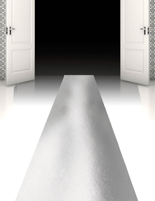 Tapis argent pour fête argenté