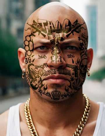 THUG LIFE FAICE TATTOOS