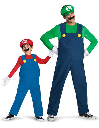 Костюм за двойка Luigi™ и Mario™ баща и син