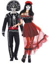 Костюм за двойка мексикански скелет Dia de los muertos за възрастни за Хелоуин