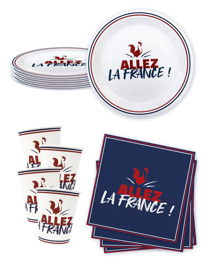Kit vaisselle jetable Allez la France